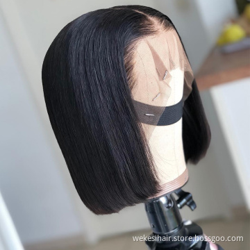 100% Virgin Human Brazilian Hair Short 4x4 Closure BOB Wig for Black Women Cheap Curly Bob Wigs Human Hair Lace Front